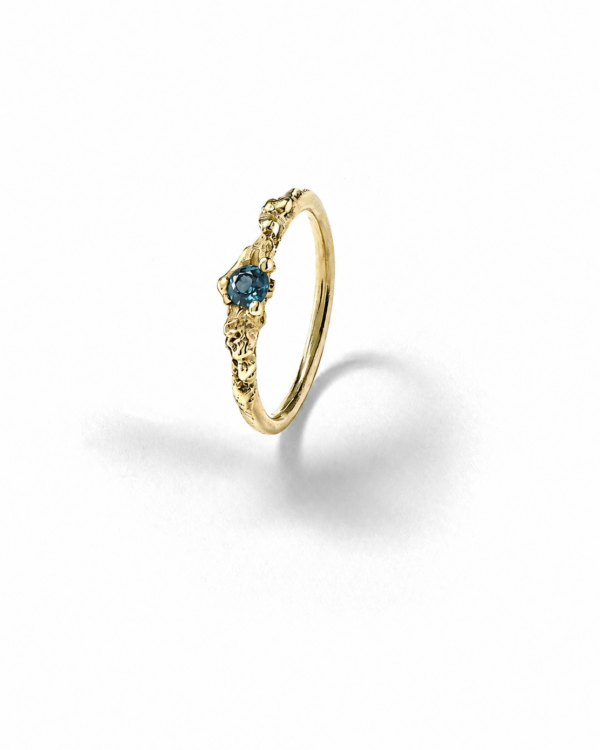 Mini bague Roche or et topaze london