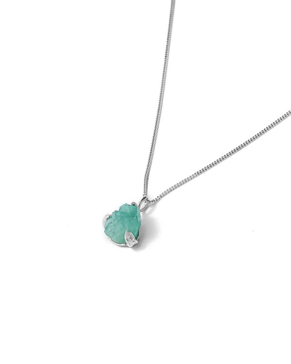 Pendentif-argent-émeraude-brute-bijouterie-lyon-laura-guitte